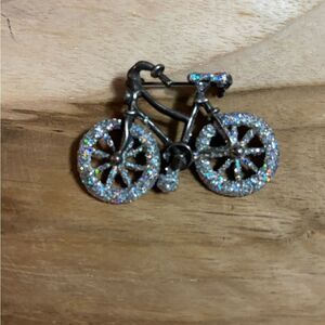 Vintage Sparkling Bicycle Brooch